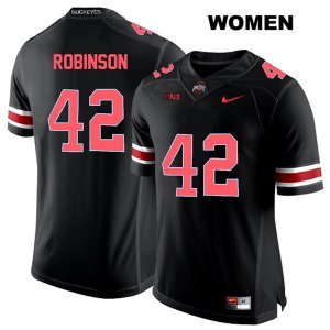 Women's NCAA Ohio State Buckeyes Bradley Robinson #42 College Stitched Authentic Nike Red Number Black Football Jersey DL20C21KP